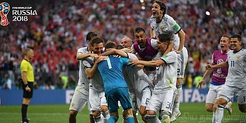 என்னா மேட்ச் இது..! - பெனால்டி ஷூட்டில் ஸ்பெயினை வீழ்த்திய ரஷ்யா