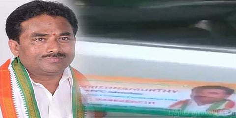 போலீஸை ‘இடியட்’ என்று திட்டிய காங். பிரமுகர்: வைரல் வீடியோ