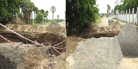 பாலம் கட்டுவதில் பிரச்சனை ! போக்குவரத்திற்கு தவிக்கும் மக்கள்