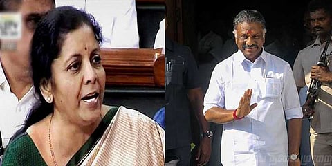 ஓபிஎஸ்-ஐ சந்திக்கவில்லை - நிர்மலா சீதாராமன் அலுவலகம் விளக்கம்