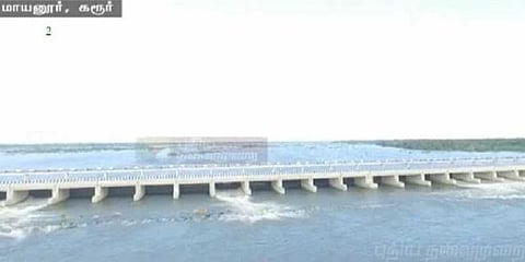 கடல்போல் காட்சியளிக்கும் மாயனூர் அணை