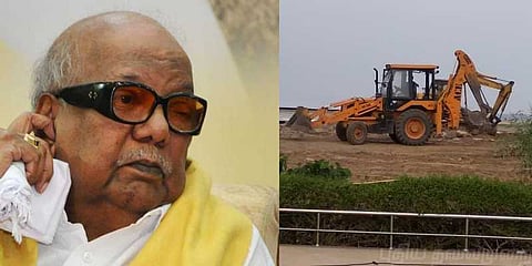 மெரினாவில் ஜேசிபி எந்திரம்: கருணாநிதி குறித்த வதந்தியில் உண்மையில்லை