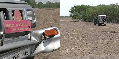 வட்டாட்சியர் ஜீப் மீது மணல் கடத்தல்காரர்கள் தாக்குதல் !