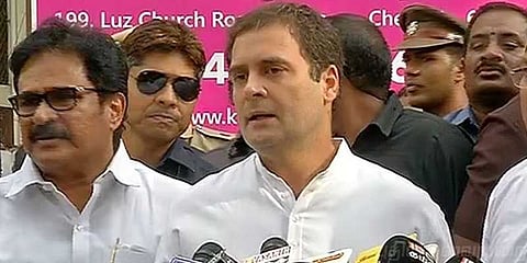 “கருணாநிதி உடல்நிலை நன்றாக இருப்பதில் மகிழ்ச்சி” - ராகுல் பேட்டி