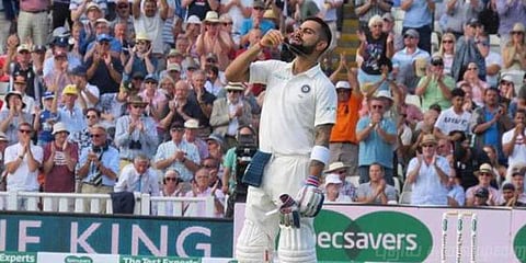 சாதனை சதத்தை மனைவிக்கு சமர்ப்பித்த விராத் கோலி!