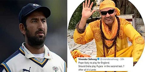 புஜாரா ஏன் விளையாடணும்? ; சேவாக் நக்கல் ட்வீட்