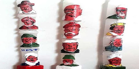 மெழுகுவர்த்தியில் தேச தலைவர்கள்..!