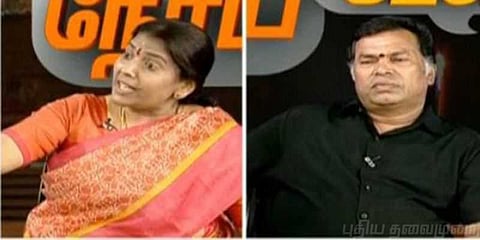 மெரினா இடஒதுக்கீடு : மயில்சாமி, கோகுல இந்திரா காரசார விவாதம்