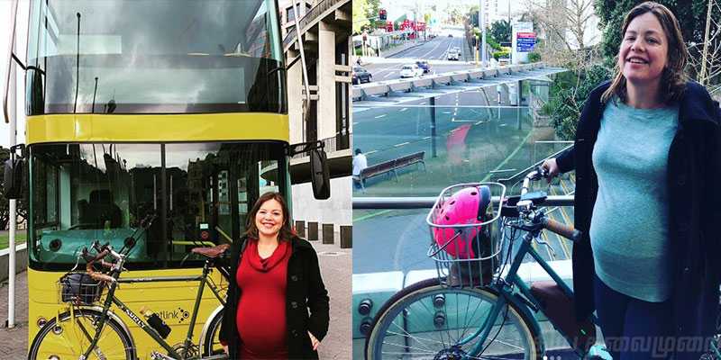 பிரசவத்திற்கு சைக்கிளில் வந்த பெண் அமைச்சர் - வைரலான போட்டோ