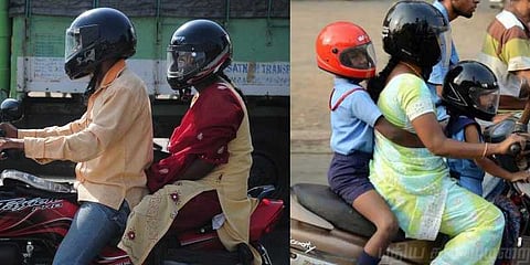 பின்னால் அமர்வோருக்கும் ஹெல்மெட் கட்டாயம் : தமிழக அரசு