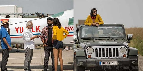 சிம்புவும் டயானாவும் ! செக்கசிவந்த வானம் 'ஷூட்டிங்' புகைப்படம் வெளியீடு