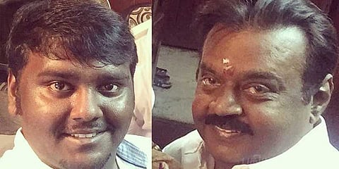 “சிங்கம்போல கேப்டன் வீட்ல இருக்கார்”- மகன் விஜய் பிரபாகரன்