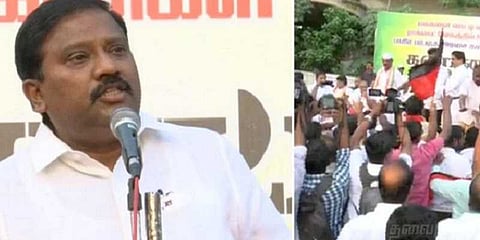 “எம்எல்ஏக்களை கூட ஸ்டாலின் அனுப்பவில்லை” - கராத்தே பேச்சால் சலசலப்பு