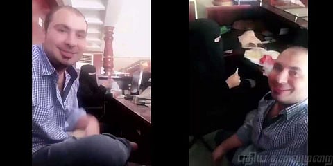 பெண்ணுடன் உணவருந்திய இளைஞர் கைது