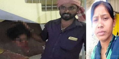 மனைவியின் தலையுடன் சரணடைந்த கணவர்