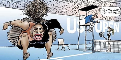 செரினா சண்டையும்... சர்ச்சையான கார்ட்டூனும்..!
