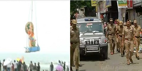 சென்னையில் 2,320 விநாயகர் சிலைகள் கரைப்பு : பாதுகாப்பும்.. ஊர்வலமும்..