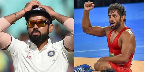 ஜீரோ மார்க் வாங்கின கோலிக்கு விருதா? - கொதிக்கும் மல்யுத்த வீரர் பஜ்ரங்