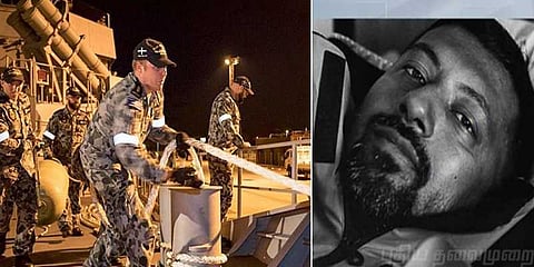 சர்வதேச படகு போட்டி: நடுக்கடலில் உயிருக்குப் போராடிய கடற்படை வீரர் மீட்பு