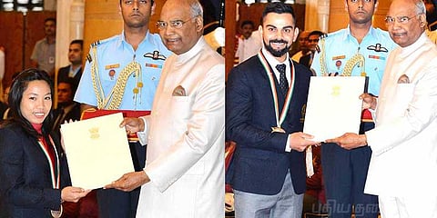 ‘கேல் ரத்னா’ விருதை பெற்றார் விராட் கோலி