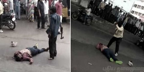 சாலையில் நடந்து சென்றவர் கோடாரியால் வெட்டிக் கொலை - பதறவைக்கும் வீடியோ