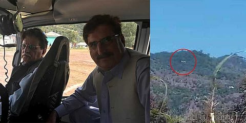 அத்துமீறி பறந்த ஹெலிகாப்டர் - பாக்., ஆக்கிரமிப்பு காஷ்மீர் பிரதமர் பயணித்ததாகத் தகவல்