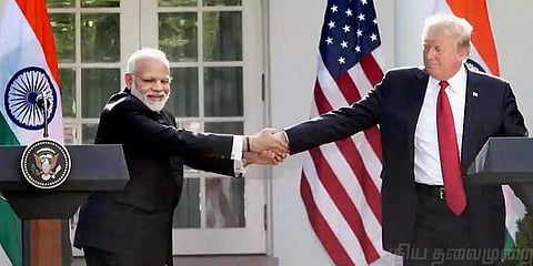 அமெரிக்காவுடன் வர்த்தகப் பேச்சை தொடங்க இந்தியா விரும்புவது மகிழ்ச்சி - அதிபர் ட்ரம்ப்