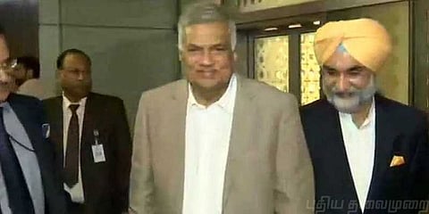 இந்தியா வந்தார் இலங்கை பிரதமர் ரணில் விக்ரமசிங்கே