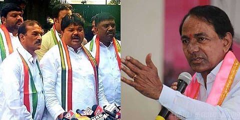 காங்கிரஸில் இணைந்த டிஆர்எஸ் தலைவர்கள் - சந்திரசேகர் ராவுக்கு நெருக்கடி?