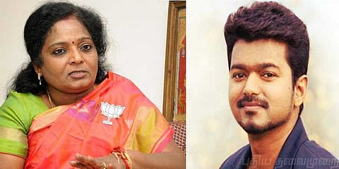 விஜய் சினிமாவில் நேர்மையாக இருக்க வேண்டும் - தமிழிசை செளந்தர்ராஜன்