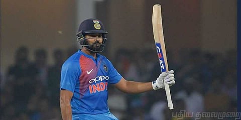 தீபாவளி சரவெடியாக ரோகித் சதம் : இந்தியா 195 ரன்கள் குவிப்பு