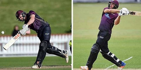 அடேங்கப்பா.. ! ஒரே ஓவரில் 43 ரன் விளாசல் - நியூ. வீரர்கள் புதிய சாதனை