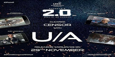 ‘2.0’ படத்திற்கு யு/ஏ சான்றிதழ்