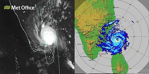 95 கிமீ தொலைவில் ‘கஜா’ புயல் - 110 கிமீ வேகத்தில் காற்று வீசும்