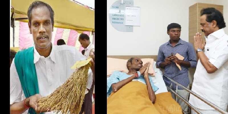 நெல் ஜெயராமனின் சிகிச்சைக்கு ஸ்டாலின் ரூ.1 லட்சம் உதவி