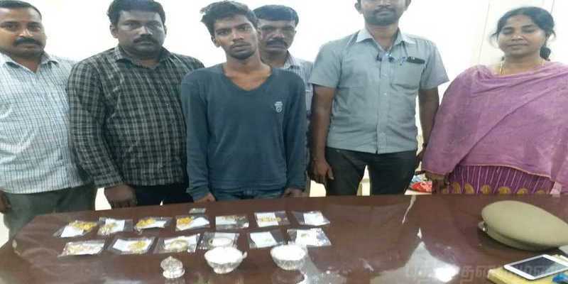போலீஸ் வீட்டில் கொள்ளை - நகைகளோடு திருடன் கைது