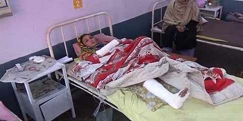 மனைவியை மாடியில் இருந்து தள்ளிவிட்ட கணவன்