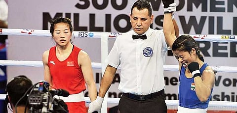 உலக சாம்பியன்ஷிப் குத்துச் சண்டை... பதக்கத்தை உறுதி செய்தார் மேரி கோம்..!