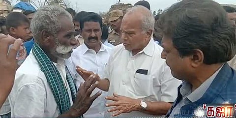 ஆய்வு செய்த ஆளுநருடன் மக்கள் கடும் வாக்குவாதம்