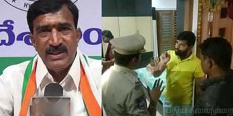 வீட்டில் சோதனை நடத்துவதா? காங். வேட்பாளர் தற்கொலை முயற்சி!