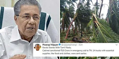 தமிழகத்துக்கு ரூ.10 கோடி நிதியுதவி - கேரள அரசு அறிவிப்பு