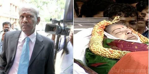 “ஜெயலலிதா மரணம் தொடர்பான செய்திகளுக்கு கட்டுப்பாடு” - ஆறுமுகசாமி