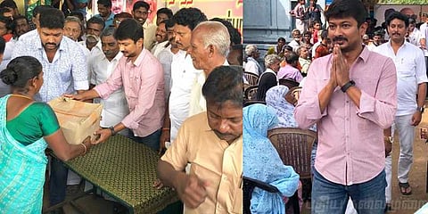 கஜா புயலால் பாதிக்கப்பட்ட மக்களுக்கு உதயநிதி உதவி