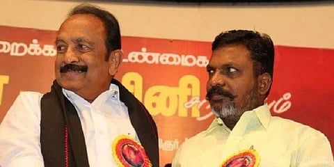 காற்றில் பிரிவினை ஏற்படுத்த முடியாது - திருமா சந்திப்புக்கு பிறகு வைகோ பேட்டி