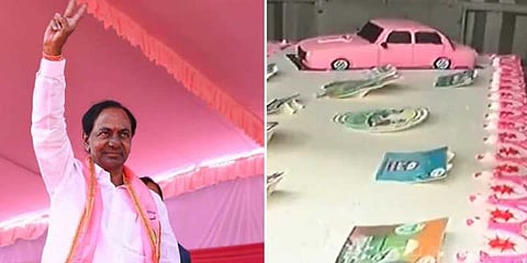 90 கிலோ கேக்குடன் ‘சந்திரசேகர் ராவ் 2.0’ வெற்றிக் கொண்டாட்டம்