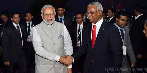 விசா விவகாரம் : புதிய மாலத்தீவு அதிபர் இந்திய வருகை