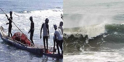 கடல் சீற்றம் காரணமாக மீனவர்கள் கடலுக்கு செல்லவில்லை...!