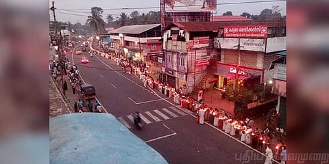 காசர்கோடு முதல் கன்னியாகுமரி வரை ! கேரளாவை கலக்கிய ஐயப்ப ஜோதி