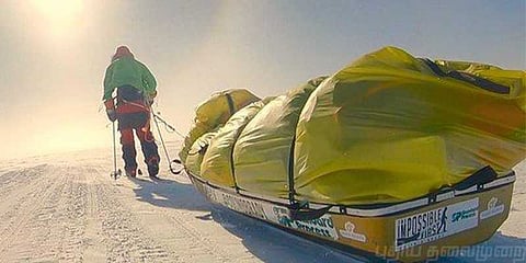 தனி ஒருவனாக அண்டார்டிக்காவை கடந்து அமெரிக்கர் சாதனை