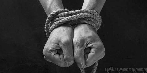 கஜாவால் மகனை கொத்தடிமையாக்கிய பெற்றோர்